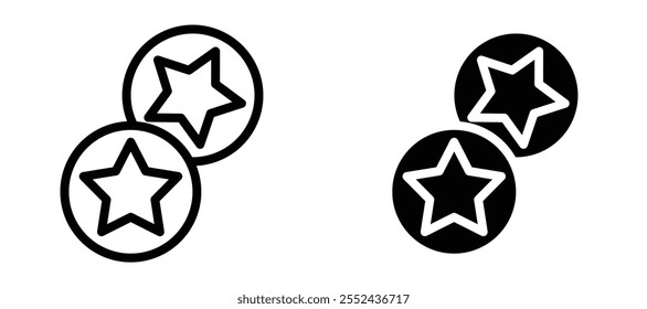 Sammeln Sie Punkt-Liner-Symbol-Vektorsatz.