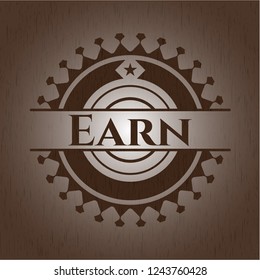 Earn wood icon or emblem