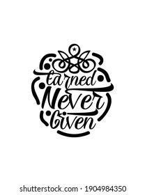 Verdient nie handgezeichnet Typografie Poster Design. Premium-Vektorgrafik.