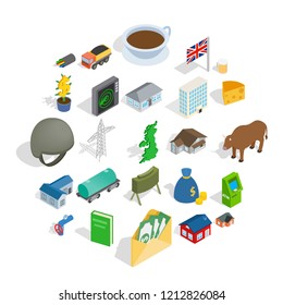 Earner icons set. Isometric set of 25 earner vector icons for web isolated on white background