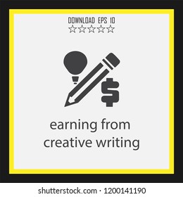 earning from creative writing   vector icon
