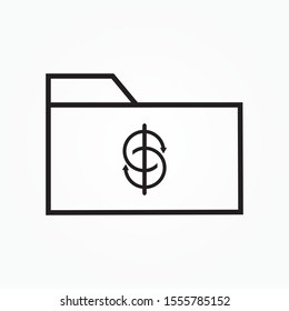 earning folder sign icon design vector illustration