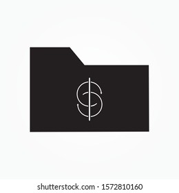 earning folder sign icon design vector illustration