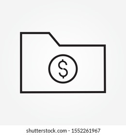earning folder single sign icon design