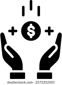 Earning Icon Glyph Vector Illustration