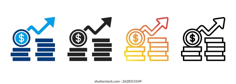 Earning Icon Set Different Style Collection
