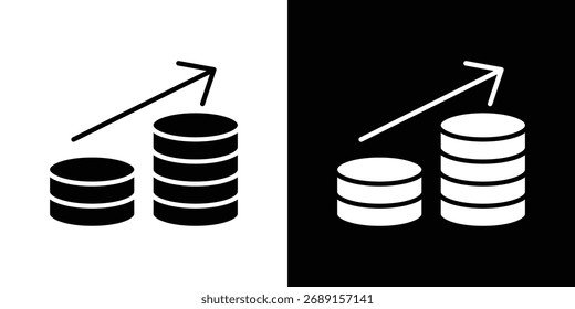 Earning icon symbol. simple flat symbol on blank background.