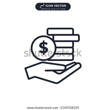 earning icon symbol template for graphic and web design collection logo vector illustration