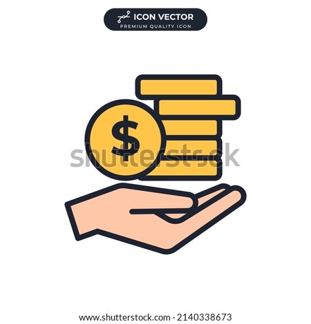 earning icon symbol template for graphic and web design collection logo vector illustration
