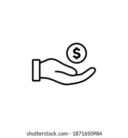 Earning icon symbol vector design