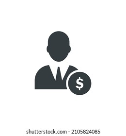 Earning icon, Earning vector illustration