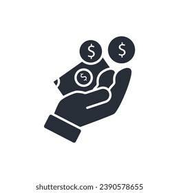 earning icon. vector.Editable stroke.linear style sign for use web design,logo.Symbol illustration.