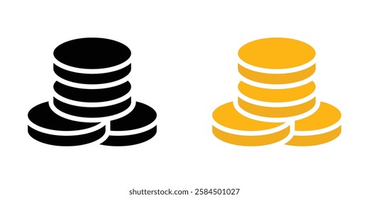 Earning icons pack in black and colored version