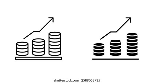 Earning icons thin line illustrations designs