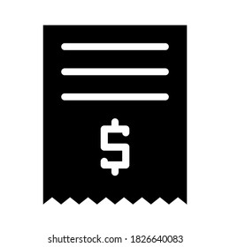 Earning, Invoice, Bill, Gift, Saving Money. Financial Solid Glyph Icon.