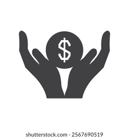 earning money icon vector element design template