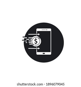 ganar dinero con la plantilla de diseño de ilustraciones vectoriales de iconos de smartphone