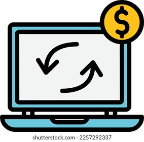 Ícono de vector de actualización de ganancia que es adecuado para el trabajo comercial y lo modifica o edita fácilmente
