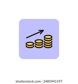 Earnings growth line icon. Investment, income, profit. Startup concept. Vector illustration can be used for topics like business, finance, marketing