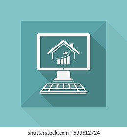 Earnings in the housing market - Vector flat icon