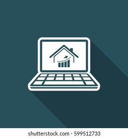 Earnings in the housing market - Vector flat icon