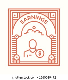 EARNINGS ICON CONCEPT