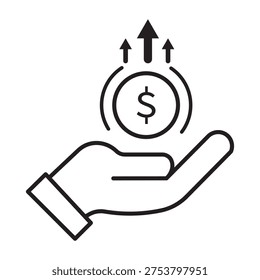 Earnings Icon Glyph Vector Illustration