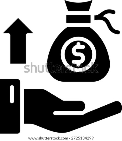 Earnings Icon Glyph Vector Illustration