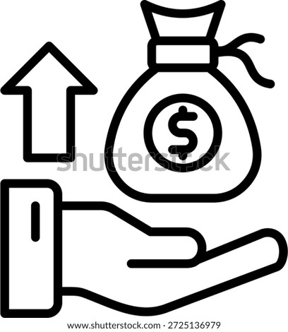Earnings Icon Line Vector Illustration