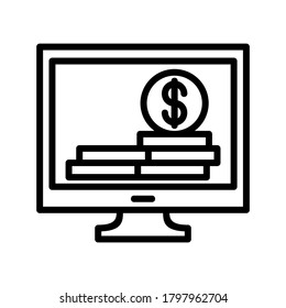 Earnings icon or logo isolated sign symbol vector illustration - high quality black style vector icons
