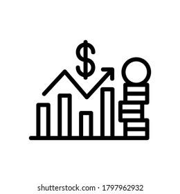 Earnings icon or logo isolated sign symbol vector illustration - high quality black style vector icons
