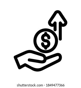 Earnings icon or logo isolated sign symbol vector illustration - high quality black style vector icons
