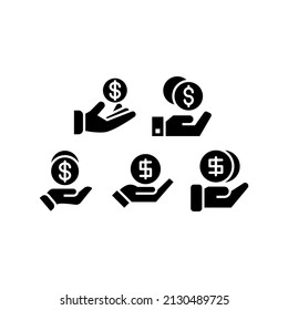 Earnings Icon Set Vector Symbol Design Illustration