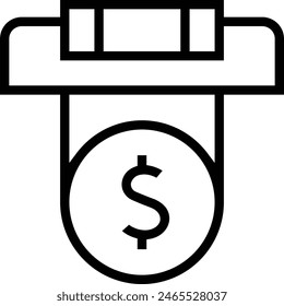 earnings icon. Thin linear style design isolated on white background