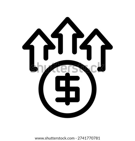 Earnings Icon Vector Symbol Design Illustration