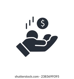 icono de ganancias. vector.Curso editable.Signo de estilo lineal para uso de diseño web,logotipo.Ilustración de símbolo.