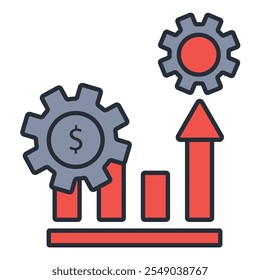 ícone de ganhos. vetor.Sinal editável de estilo traço.linear para usar a ilustração web design,logo.Symbol.
