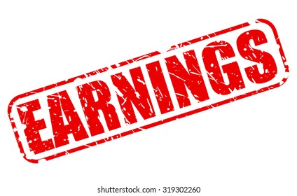 EARNINGS red stamp text on white