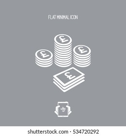 Earnings - Sterling - Vector web icon