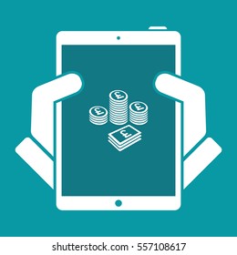 Earnings - Sterling - Vector web icon