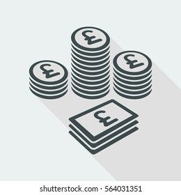 Earnings - Sterling - Vector web icon