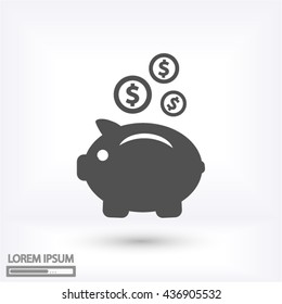 earnings .Vector icon 10 EPS