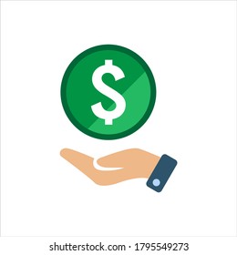 Earnings vector icon illustration on white background