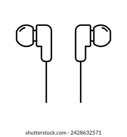 auricular, vector de icono de accesorio de audio