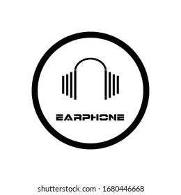 earphone design icon logo vector illustration