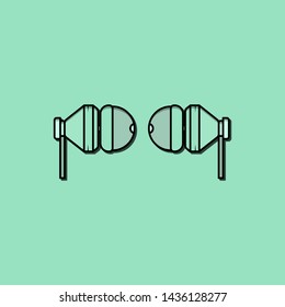 earphone design logo template - vector image