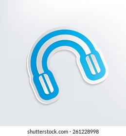 Earphone design on white background,clean vector