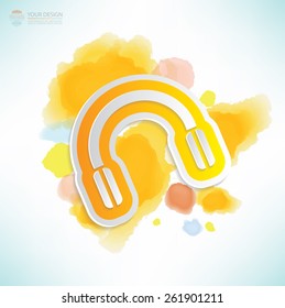 Earphone design,water colour design,clean vector