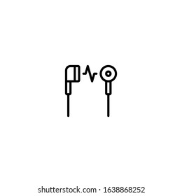 Earphone, Ear, Music, Enjoy Icon, Logo, Vector