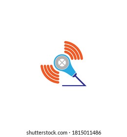 Earphone, Earbuds Symbol, flacher Design, Vektorgrafik